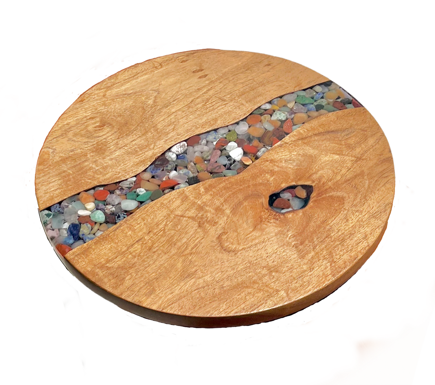 Lazy Susan - gemstone inlay